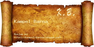 Kampel Barna névjegykártya